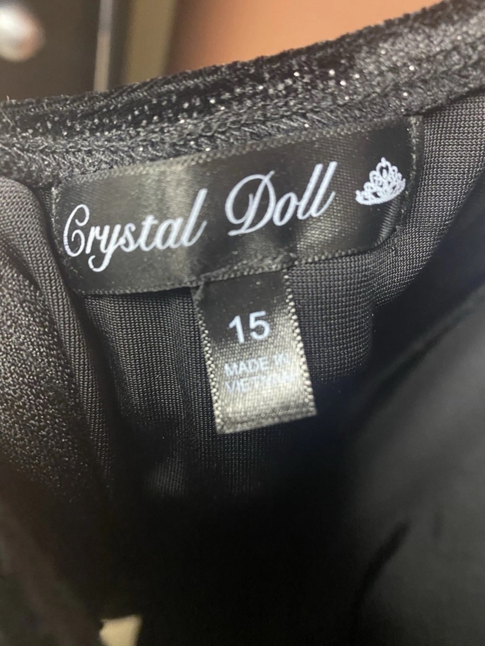 Crystal Doll Black Prom Dress